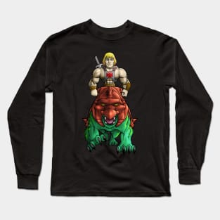 Battlecat and He-Man Long Sleeve T-Shirt